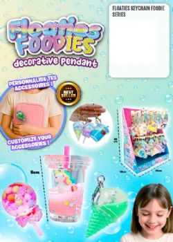 FLOATIES FOOPIES - PORTE-CLÉS AVEC FIGURINES FLOTTANTES ASST